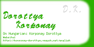dorottya korponay business card